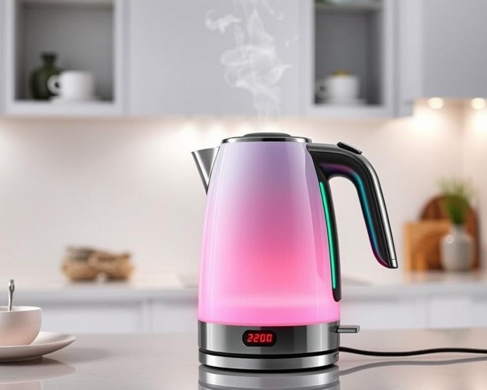 Elektrische waterkokers met een kleurindicator
