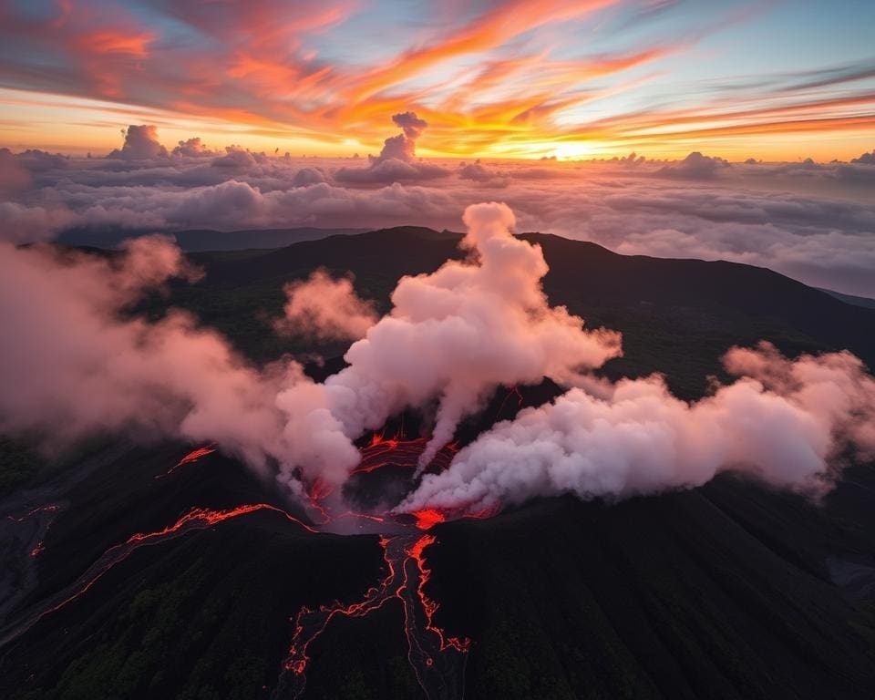 Kilauea actieve vulkaan Hawaii