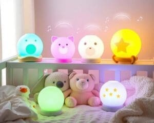 Kinderlampen met ingebouwde rustgevende geluiden