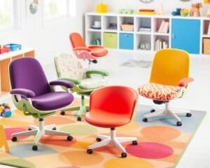 Kinderstoelen met een verstelbare voetsteun