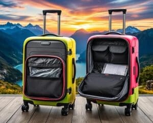 Reiskoffers met een ingebouwde waterdichte zak