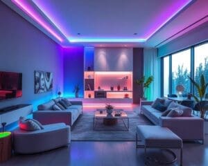 Slimme verlichting met een dynamische kleuraanpassing