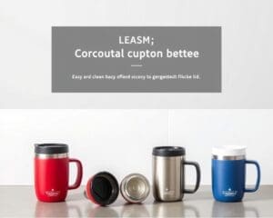 Thermosbekers met een klikbare dop voor eenvoudige reiniging