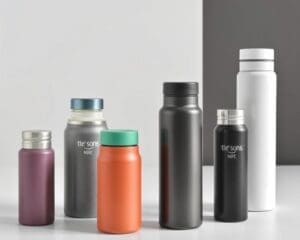 Thermosflessen met een schroefbare bekerdop