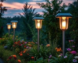 Tuinlampen met ingebouwde zonnepanelen