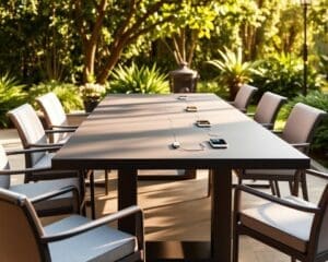 Tuintafels met een ingebouwde USB-oplader