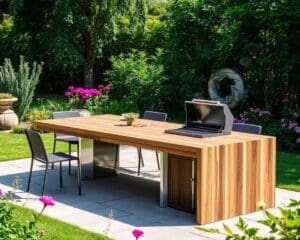 Tuintafels met een ingebouwde barbecuefunctie