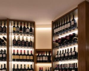 Wijnrekken met een geïntegreerde verlichting