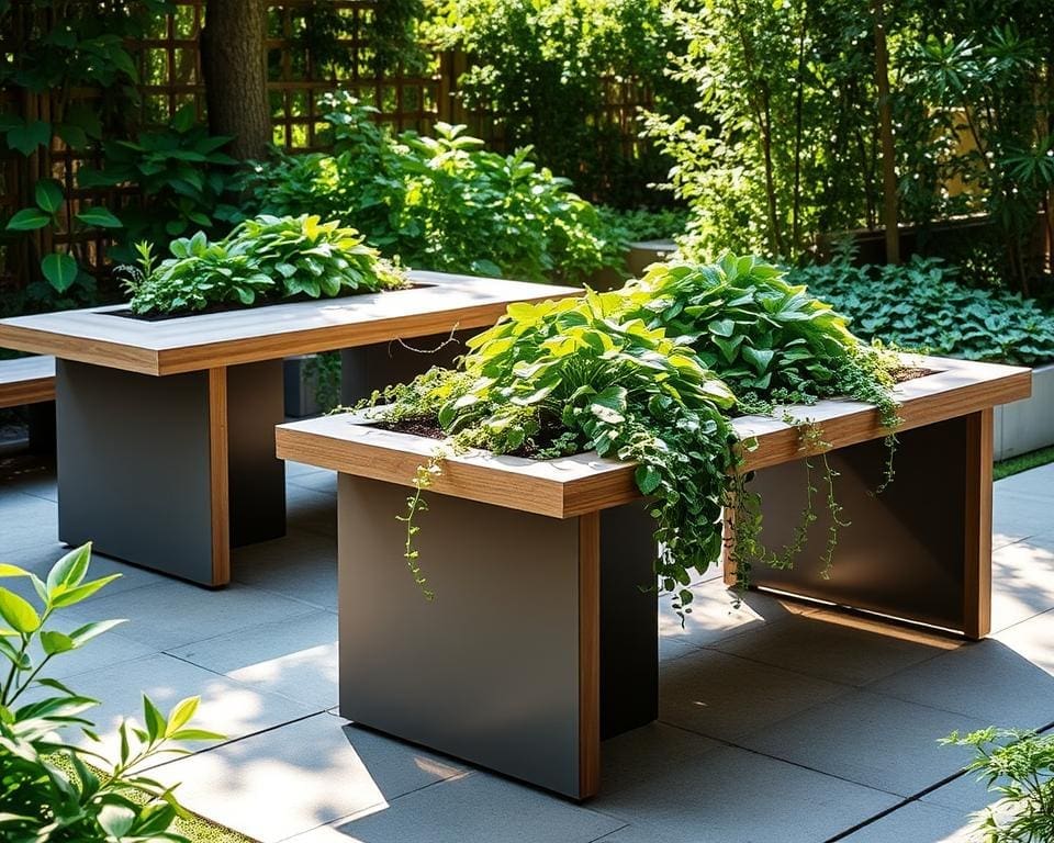 moderne plantentafels voor tuin