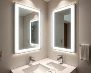 Badkamerspiegels met een aanraakscherm voor verlichting