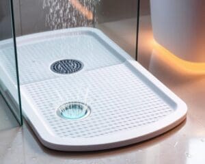 Douchematten met een waterafvoersysteem