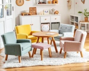 Kinderstoelen met een wasbare stoffen bekleding