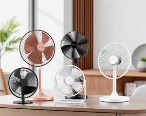 Tafelventilatoren met een instelbare draaibeweging