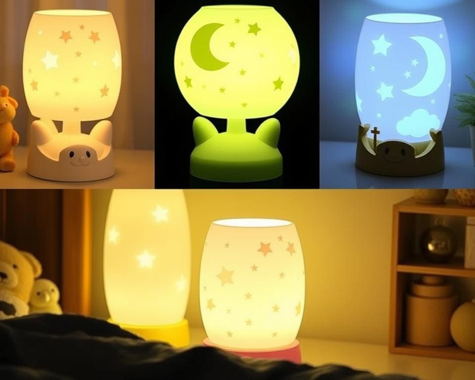 decoratieve kinderlampen met glow-in-the-dark aspecten