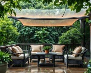 Hoe bescherm je een tuinset tegen regen?