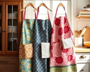 Keukenschorten met een afneembare handdoekhouder