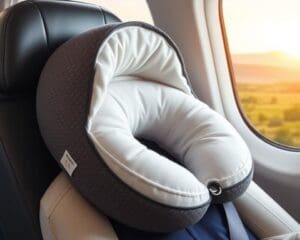 Reiskussens met een geïntegreerde slaapkap