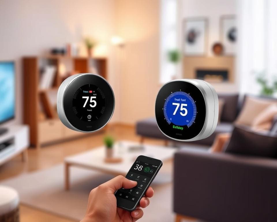 Slimme thermostaten met een afstandsbediening
