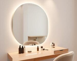 Wandspiegels met een ingebouwde kaptafel