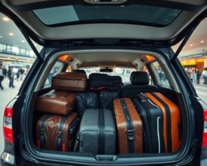 Hoeveel koffers passen in een taxi naar Schiphol?