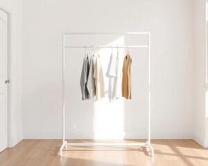 Comment styliser un portant blanc mat tendance ?