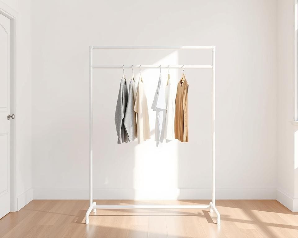 Comment styliser un portant blanc mat tendance ?