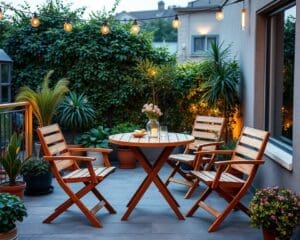 Welke tuinmeubelen zijn geschikt voor een klein terras?