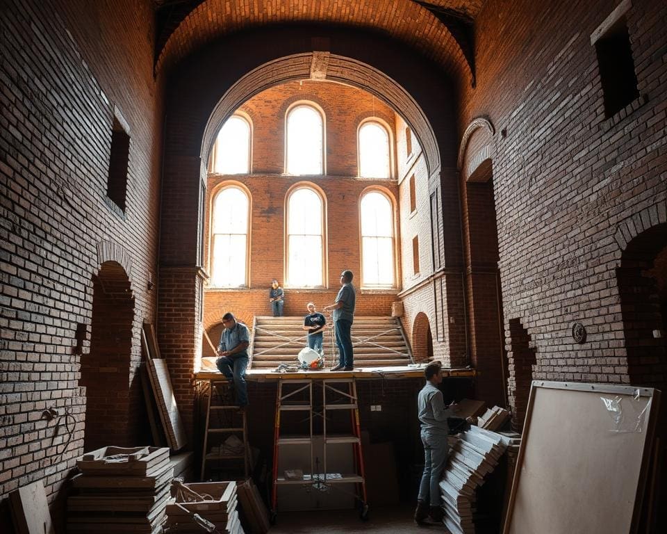 stappen voor restauratie van trapportalen