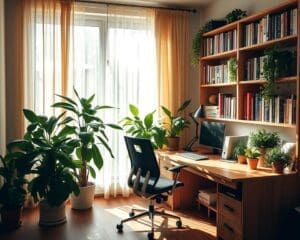 Een thuiskantoor dat rust en productiviteit biedt