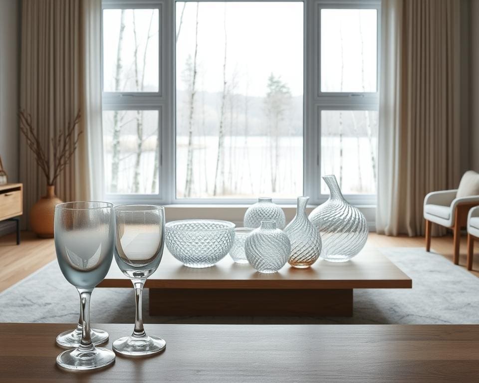 Iittala-glazen decoratie in Scandinavische interieurstijl Iittala-glazen decoratie in Scandinavische interieurstijl