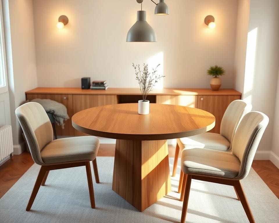 Ronde eettafels die speels en praktisch zijn