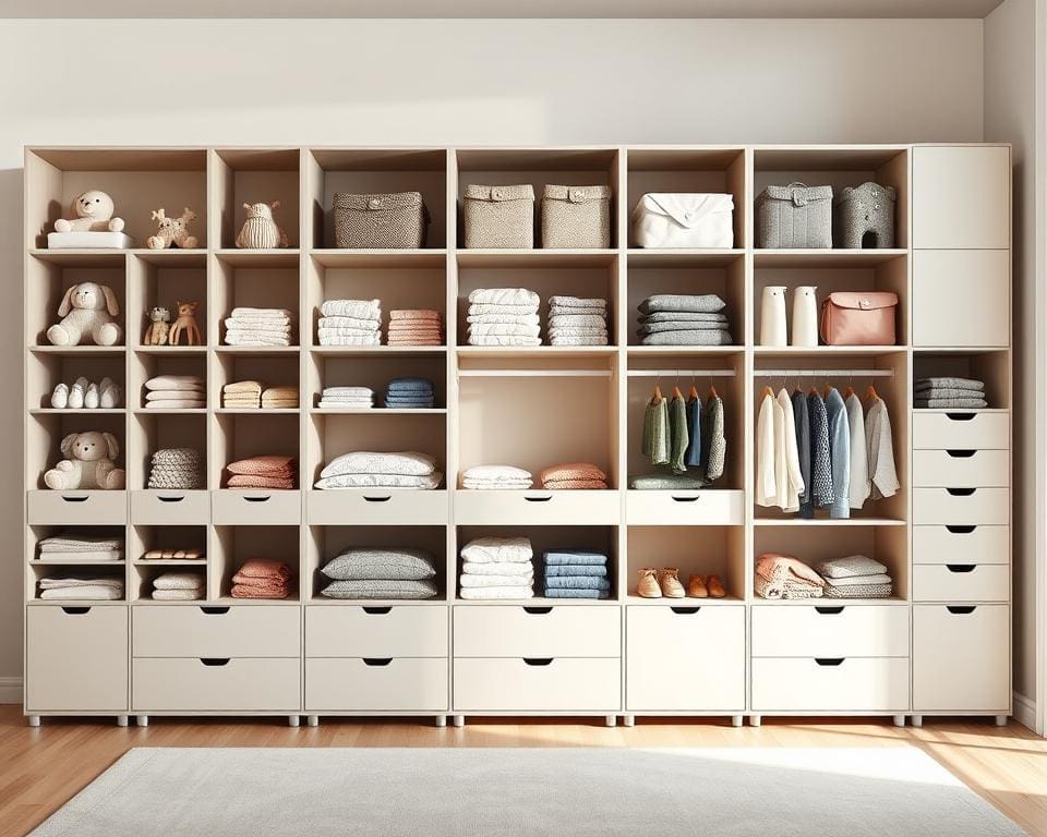 Slimme opbergsystemen voor speelgoed en kleding