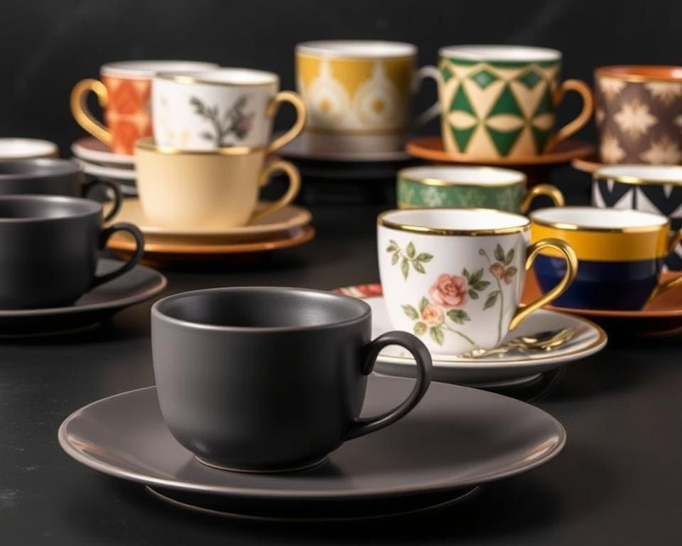 populaire stijlen van moderne kop en schotel sets