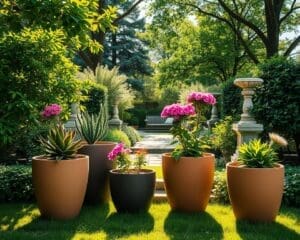 Hoe geef je je tuin karakter met design bloempotten?