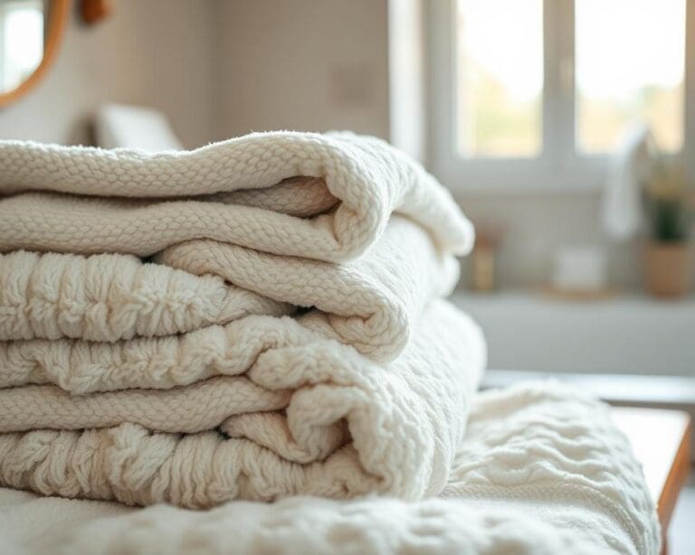 Welke handdoeken voelen zacht en stevig aan?