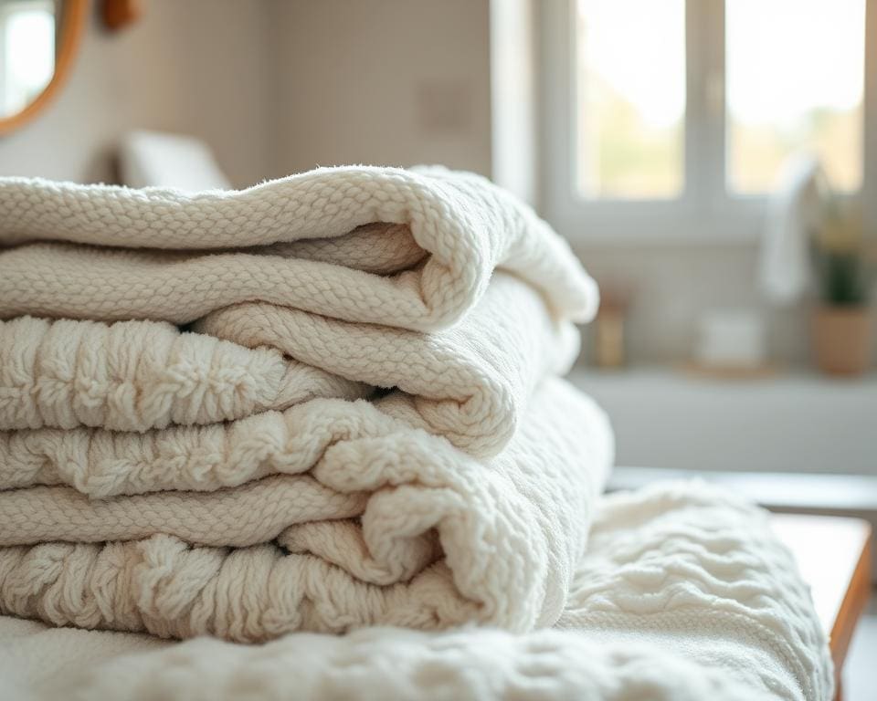 Welke handdoeken voelen zacht en stevig aan?