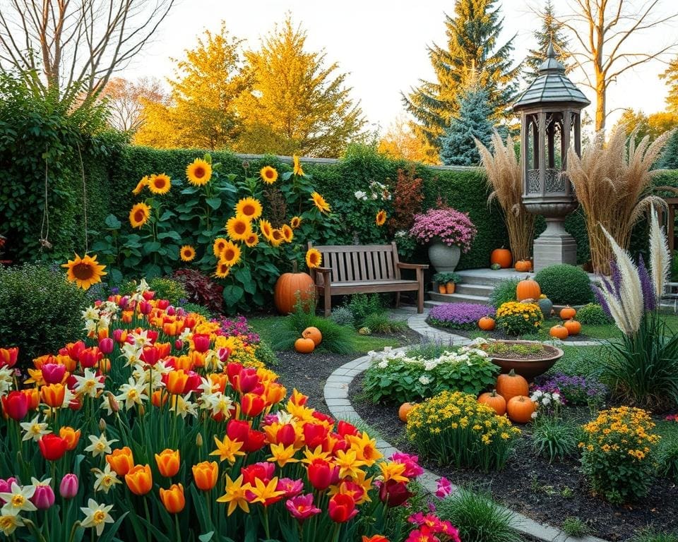 Hoe richt je een tuin in voor alle seizoenen?