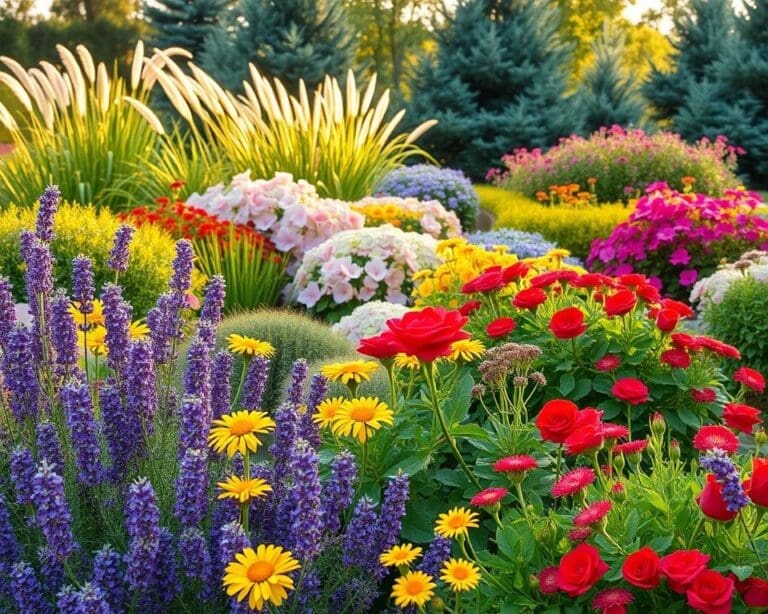 Welke tuinplanten zorgen voor kleur het hele jaar?