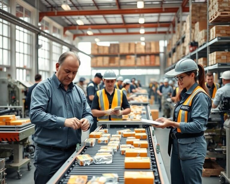 Werken als productiemedewerker in een fabriek